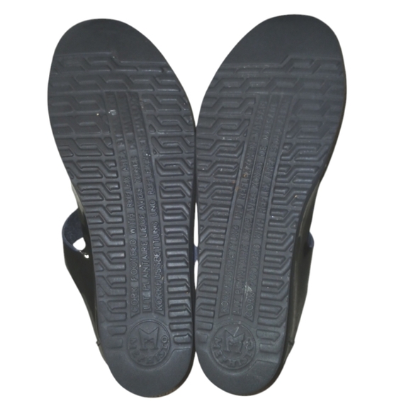 MEPHISTO Elka Black Patent Leather Slide Sandals Women's size 7.5-8 - Picture 11 of 13